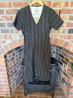 Ace & Jig Black Patterned Button-Front Dress size XS